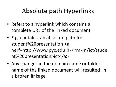Ppt Ch20 Hyperlinks Powerpoint Presentation Free Download Id3897986