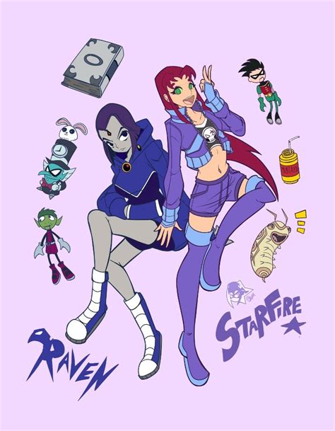 Girls Of Teen Titans Raven Starfire Redo By Technotigzon On My Xxx Hot Girl