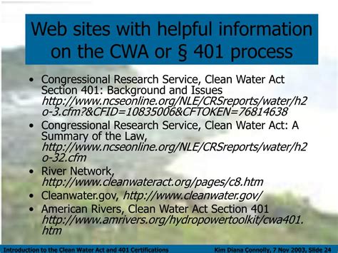 Ppt Introduction To The Clean Water Act And § 401 Certifications Powerpoint Presentation Id