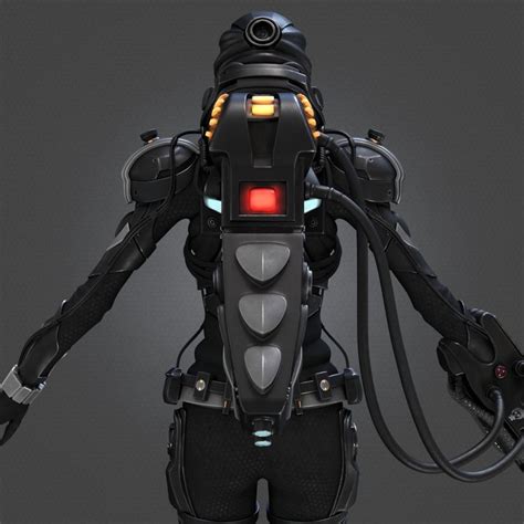 3d Model Of Female Cyborg Female Cyborg Futuristic Armour 3d Model