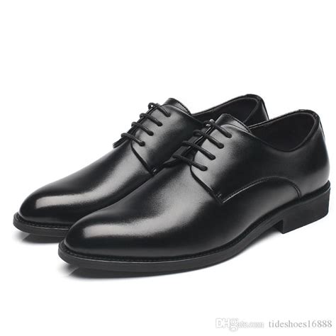 Mens Black Dress Shoes Men Formal Shoes Leather Luxury Fashion Wedding