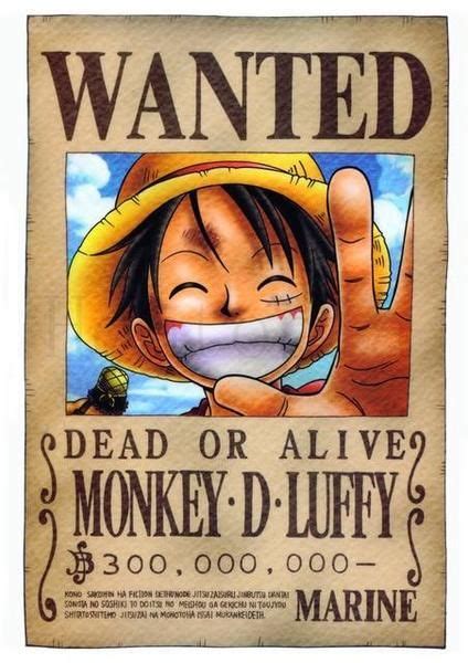One Piece Wanted Poster Monkey D Luffy Bounty Luffy Bounty One Piece Luffy Monkey D Luffy