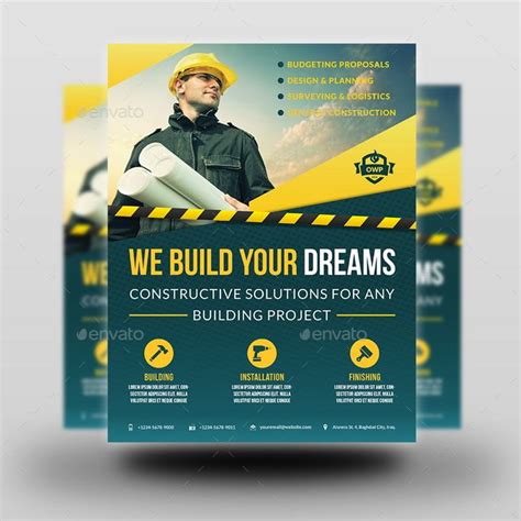 Construction Advertising Bundle Vol4 Construction Business Cards