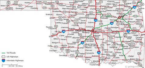 Oklahoma Arkansas Map With Cities Time Zones Map