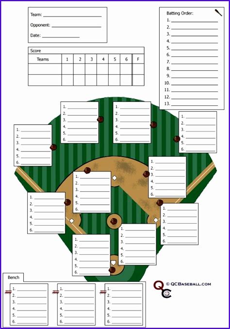 8 Baseball Lineup Excel Template Excel Templates Excel