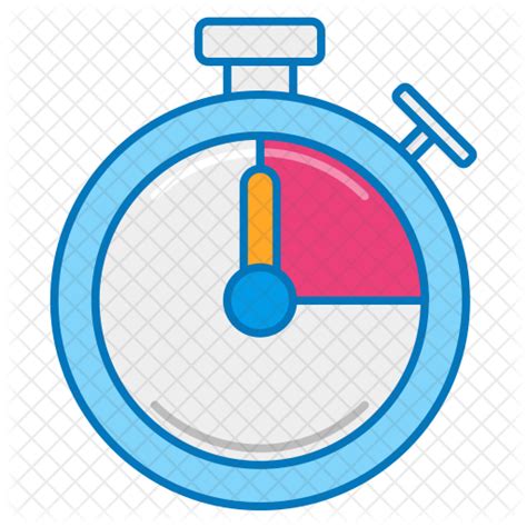 Time Tracking Icon Download In Colored Outline Style