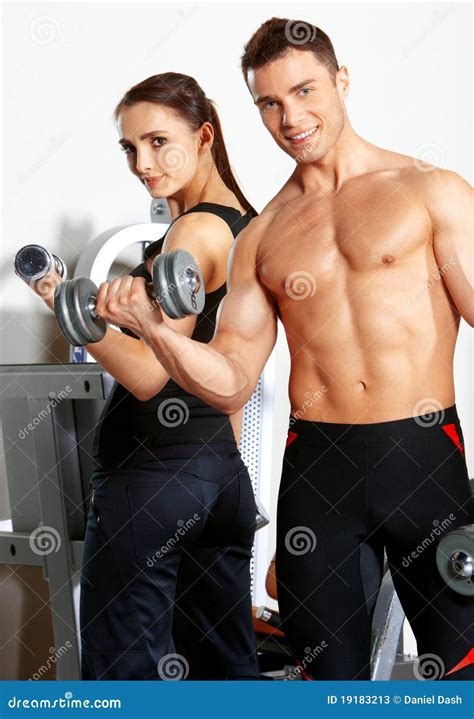 Couple At The Gym Stock Image Image Of Health Fitness 19183213
