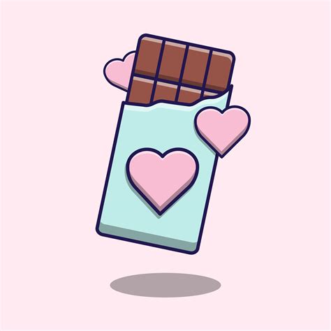 Chocolate Bar With Hearts Cartoon 1638304 Vector Art At Vecteezy