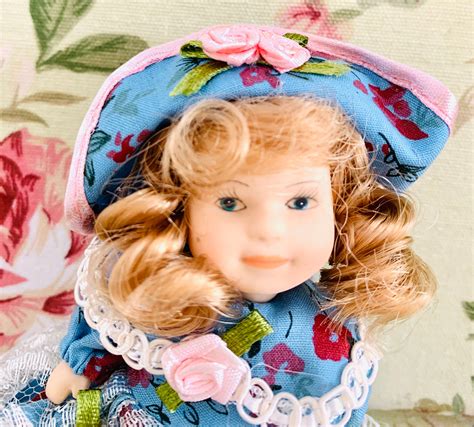 Miniature Porcelain Doll 12cm By House Of Valentina Etsy