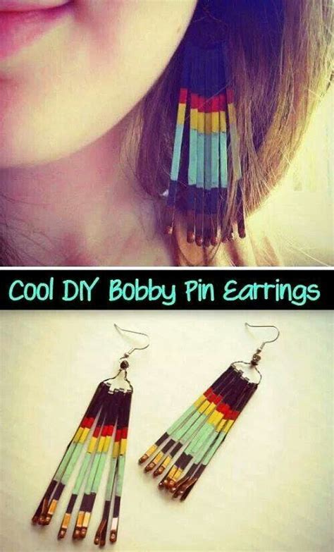 Diy Bobby Pin Earring Diy Earrings Making Diy Earrings Diy Jewlry