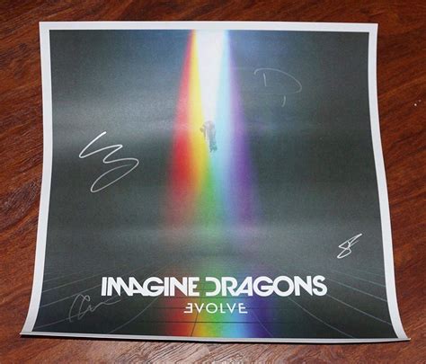 Imagine Dragons Signed 24x24 Evolve Lithograph Poster Music Music
