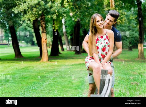 Happy Couple Loving Each Other Outdoors And Being Happy Stock Photo Alamy