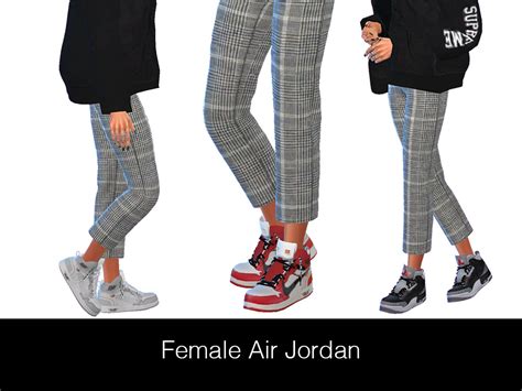 Jordan inspired redd high tops found in tsr category 'sims 4 shoes female'. Streetwear for Sims 4 - HypeSim - Female Jordan (3 ...