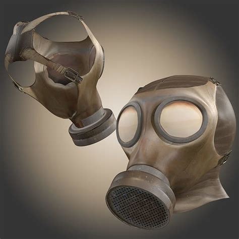 3d Model Gas Mask Vr Ar Low Poly Cgtrader