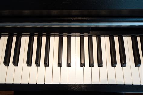 Bei klavieren und flügeln verwendete man früher elfenbein (weißlicher farbton) für die untertastenbeläge und ebenholz (schwarzer farbton). Klaviertasten Beschriftung Hinstellen