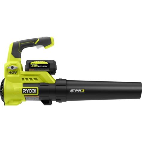 ryobi 110 mph 525 cfm 40 volt lithium ion jetfan leaf blower and 10 in 40 volt pole saw with4