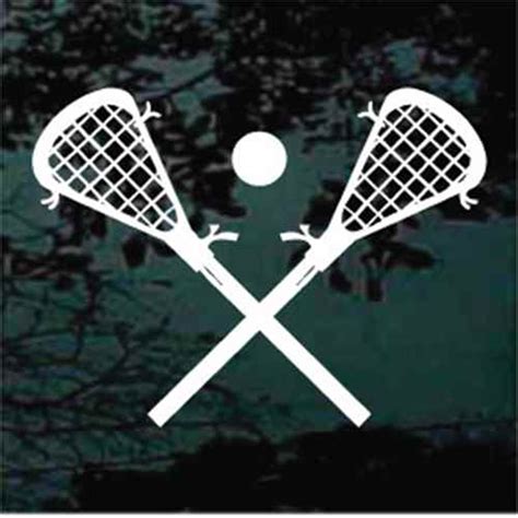 Crossed Lacrosse Sticks Car Decals And Window Stickers Decal Junky