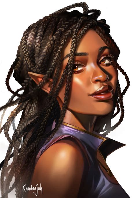 Khadi 🕊 On Twitter Elf Art Black Girl Magic Art Character Portraits