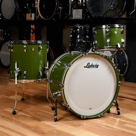 Ludwig Classic Maple 131624 3pc Drum Kit Heritage Green Chicago