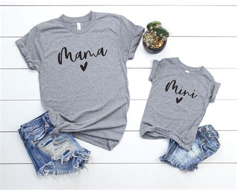 Mama And Mini Svg Mother Daughter Shirts Blessed Mama Svg Etsy