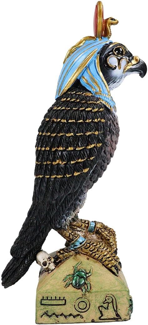 Trinx Ebrosegyptian God Of The Sky Horus Falcon Bird With Pschent Crown Standing On Hieroglyphic