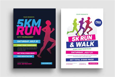 5k Run Event Flyer Flyer Templates Creative Market