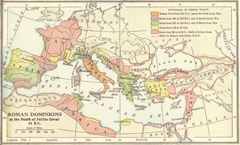 Map Of The Roman Empire In 44 Bce