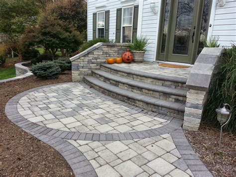 Life Time Pavers Paver Front Entryway In Woodstock Md