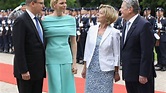Bundespräsident Joachim Gauck empfängt Fürst Albert II. und Charlène ...