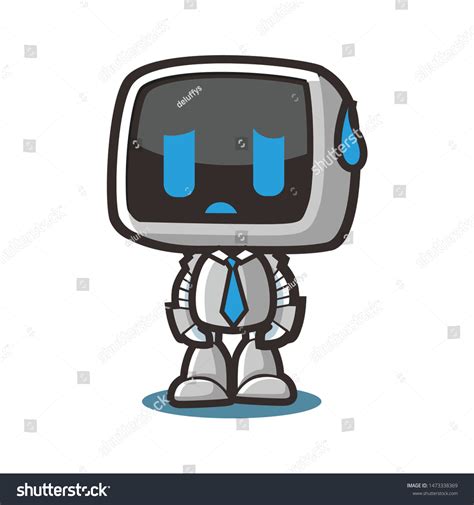 Cute Robot Mascot Character Design Stock Vector Royalty Free