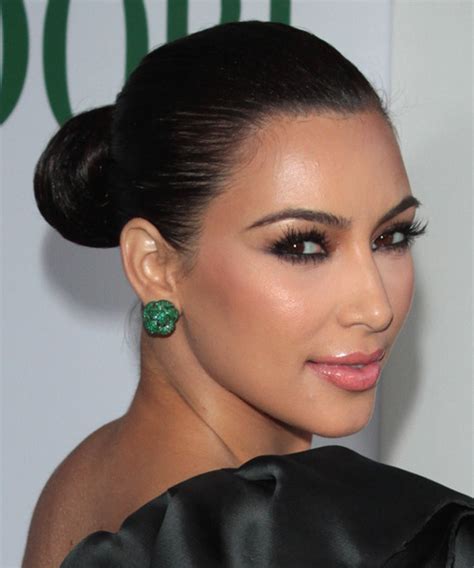 Kim Kardashian Long Curly Black Updo