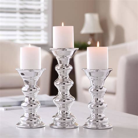 Photo Gallery Of The Blown Glass Hurricane Candle Holders