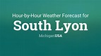 Hourly forecast for South Lyon, Michigan, USA