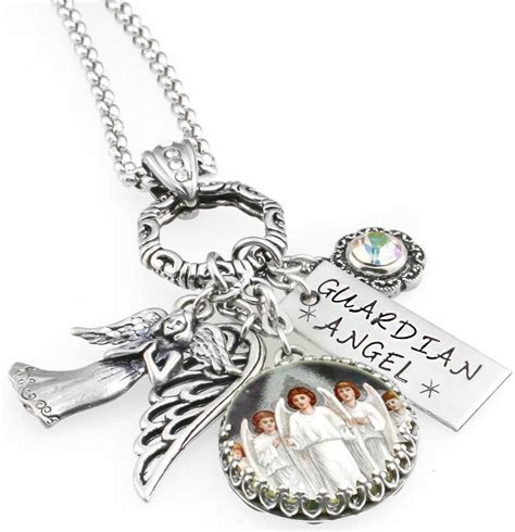 Silver Angel Necklace Guardian Angel Jewelry Spiritual
