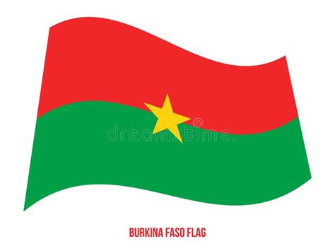 Burkina Faso Flag Waving Vector Illustration On White Background