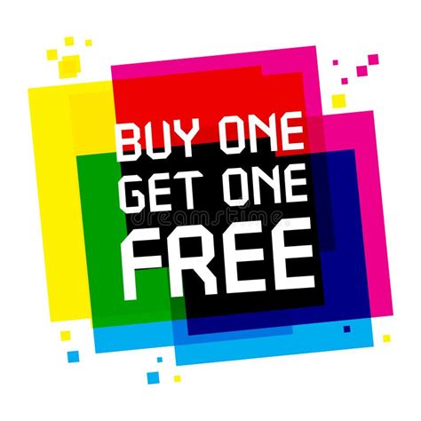 Buy One Get One Free Poster Stock Vector Illustration Of Deal Offer