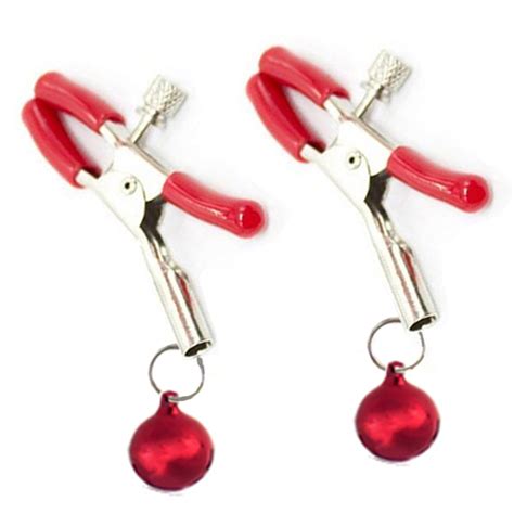 women erotic nipple clamps with bell pendant teasing nipple clamp metal chian pinzas pezones