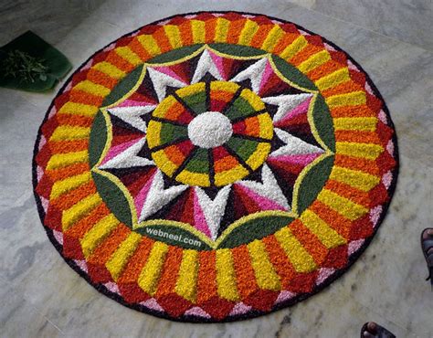 Most Beautiful Pookalam Designs For Onam Festival