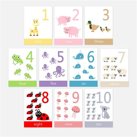 Numbers 1 10 Preschool Printables Learning Printable Number Chart 1