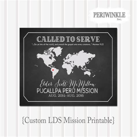 Missionary Called To Serve Lds Mormon Missionary Map Premium Etsy