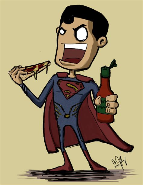 Superman Pizza Hot Sauce By Wilsonreyes On Deviantart