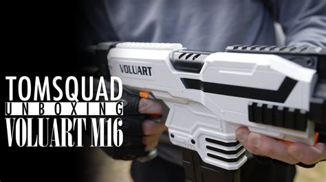 Tomsquad Unboxes The Voluart M16 Semiautomatic Dart Gun Youtube