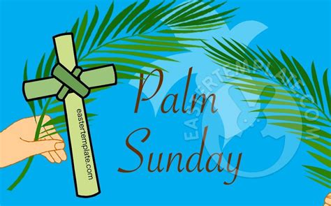 Palm Sunday Greeting Card Easter Template