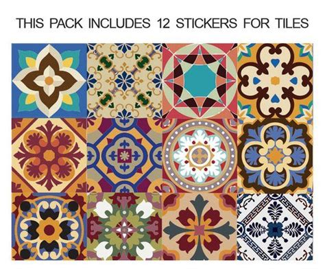 Talavera Tile Decals Tile Stickers Talavera Traditional Etsy Uk