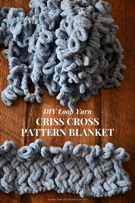 How To Finger Knit A Criss Cross Pattern Blanket With Loop Yarn Home