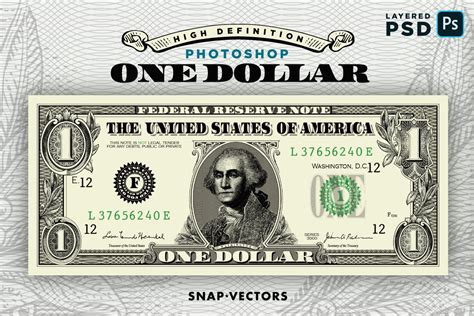 One Dollar Psd Template Illustrations ~ Creative Market