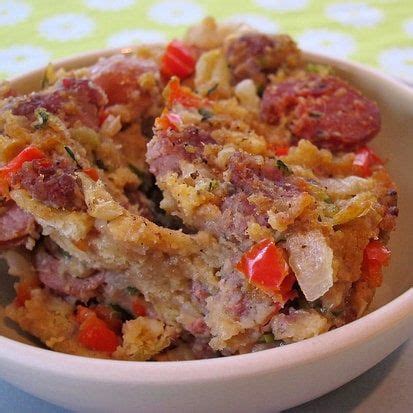 Cooking is one way i express my love for my beautiful family. Southern Thanksgiving Side: Andouille and Cornbread Dressing | Recipe | Cornbread dressing ...