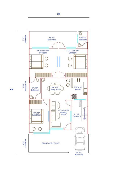 Most Popular 27 House Plan Drawing 30 X 60