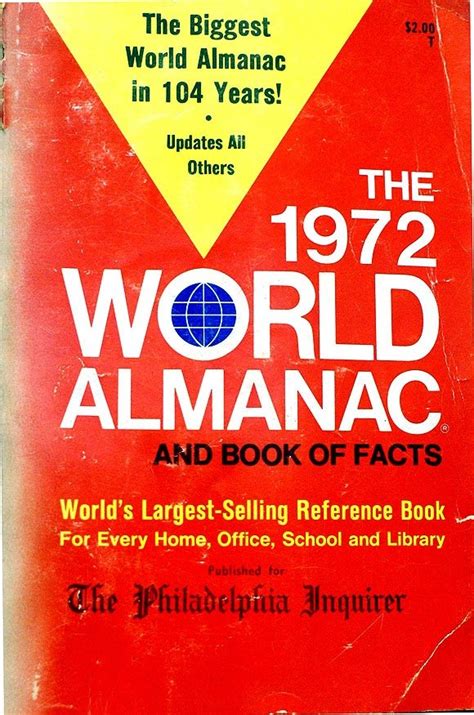 The World Almanac And Book Of Facts 1972 World Almanac Almanac