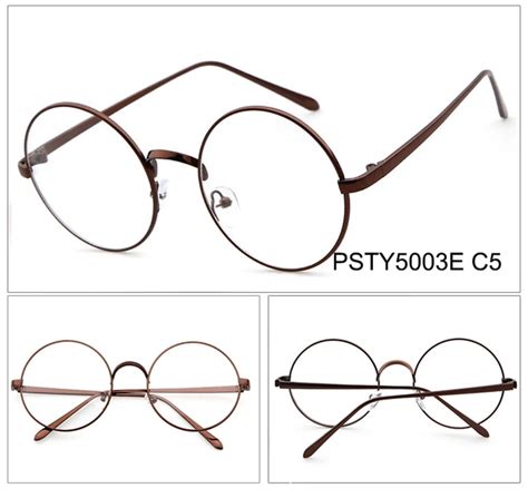 Oversized Korean Round Glasses Frame Clear Lens Women Men Retro Gold Eyeglass Optic Frame